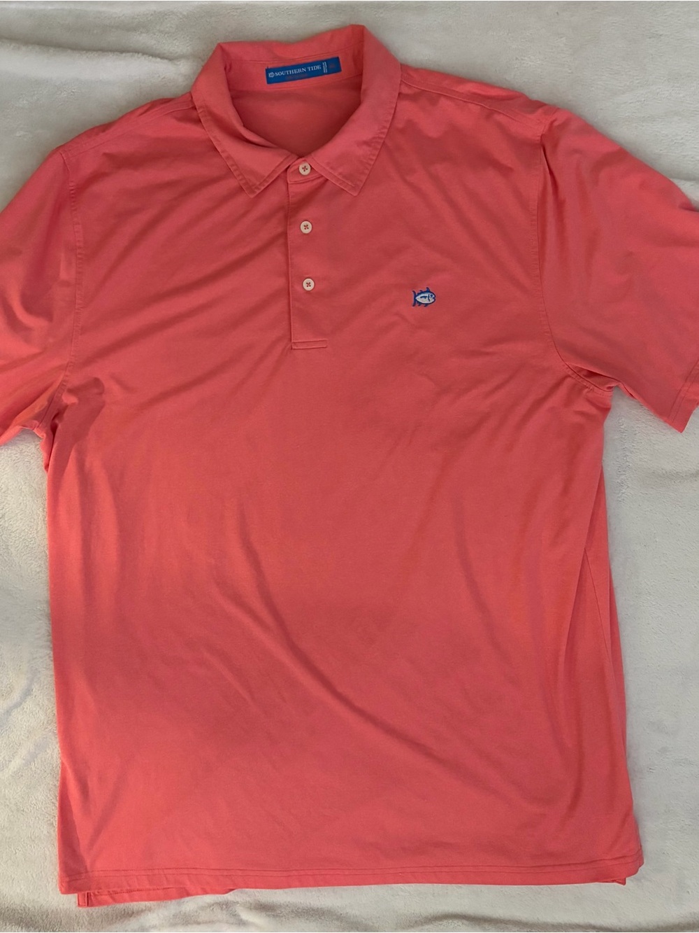 Southern Tide Driver Performance Coral Short-Sleeve Polo Sz XL